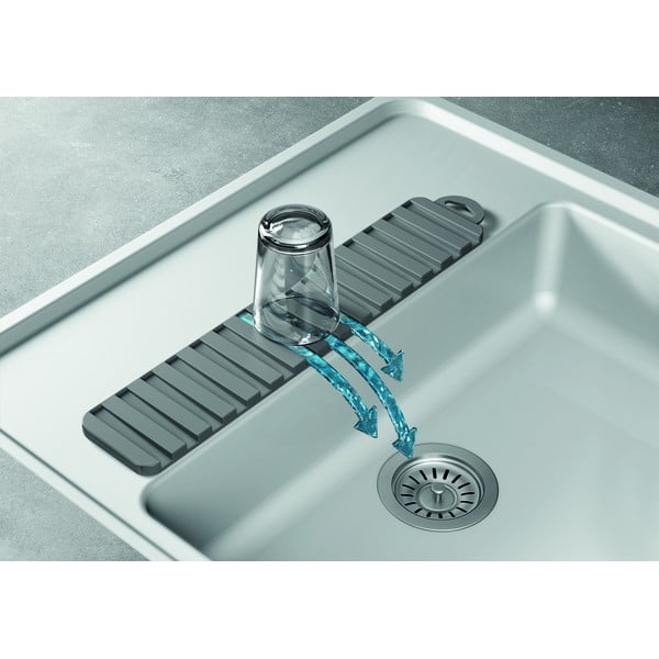 Scurgător de vase gri din plastic 42x8 cm Gravity – Metaltex-image-3