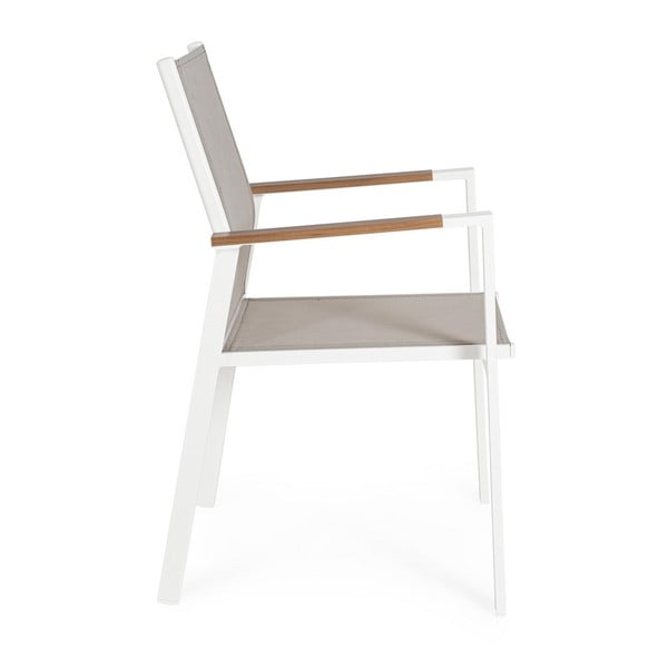 Scaun de grădină alb din metal Heta   – Bizzotto-image-2