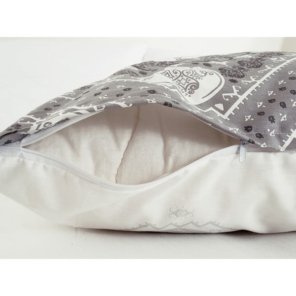 Lenjerie de pat albă/gri din țesătură crep pentru pat de o persoană 140x200 cm Top Class – B.E.S.-image-1