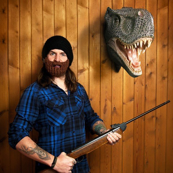 Căciulă cu barbă detașabilă, Beardo Original, negru-maro-image-3