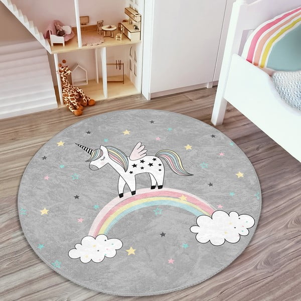 Covor pentru copii gri ø 80 cm Comfort – Mila Home-image-2