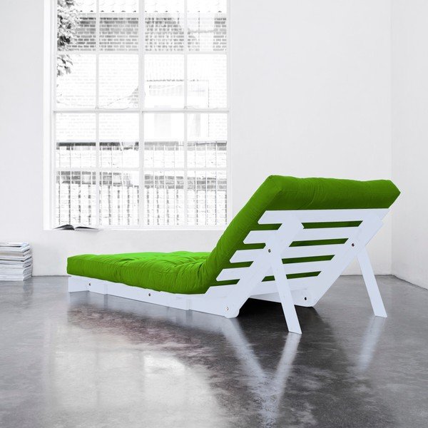 Fotoliu extensibil Karup Roots White/Lime-image-1