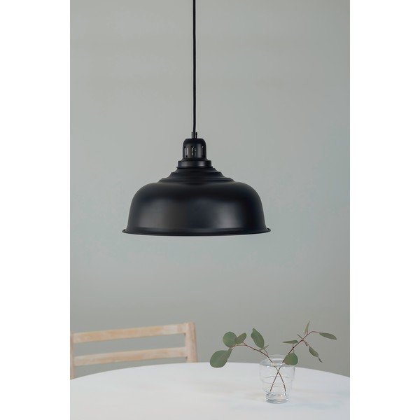 Lustră neagră cu abajur din metal 37.5x37.5 cm Port - Markslöjd-image-1
