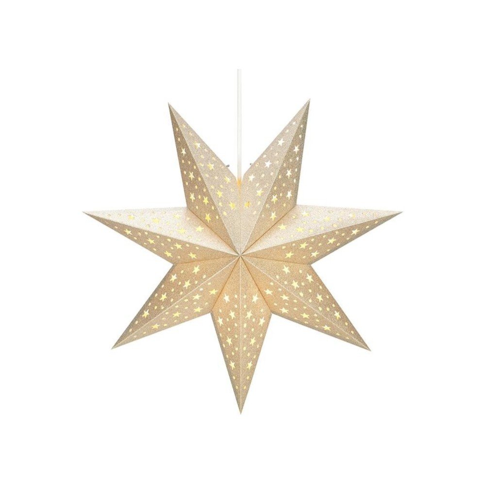 Decoratiune luminoasa aurie ø 45 cm cu model de Craciun Solvalla – Markslöjd