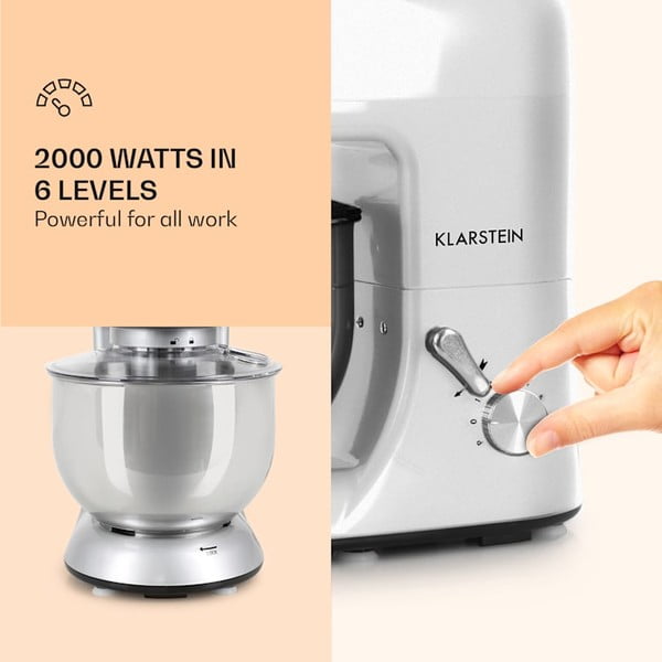 Robot de bucătărie multifuncțional Klarstein Lucia Argentea, gri-image-3