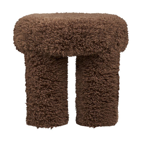 Scaun tip taburet maro tapițat Gisborne – House Nordic-image-3