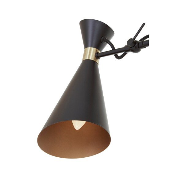 Lustră neagră/aurie din metal cu abajur din metal Linox – Premier Housewares-image-4