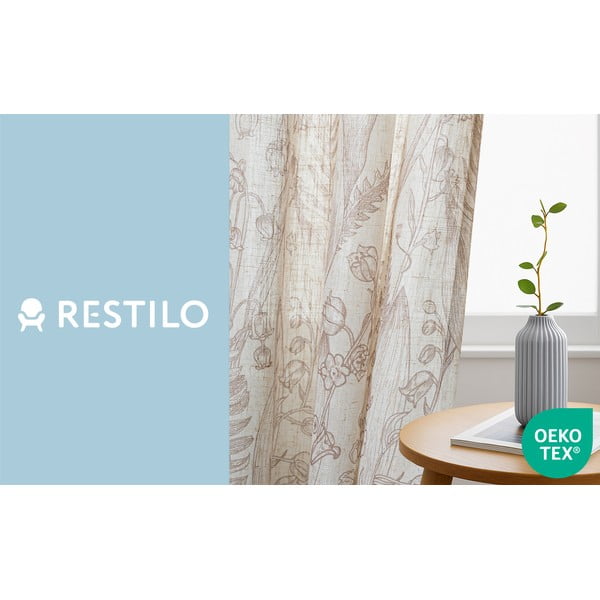 Draperie bej/maro deschis 135x250 cm Selvetia – Restilo-image-3
