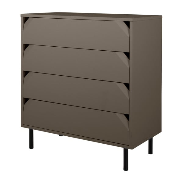 Comodă înaltă gri 90x96 cm Corner - Tenzo-image-1