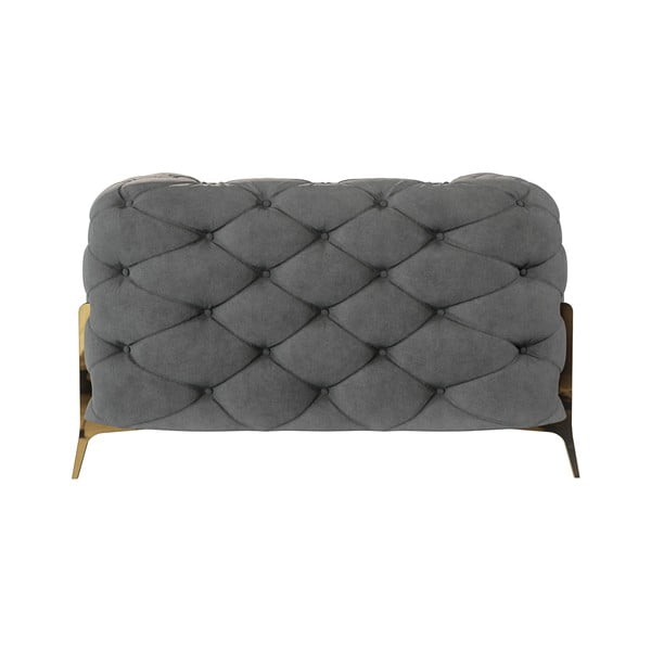 Fotoliu gri cu tapițerie din catifea Chelsea Bis – Ropez-image-3