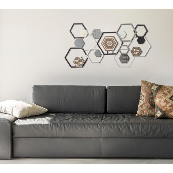Decorațiune metalică pentru perete Mauro Ferretti Geot, 135 x 67,5 cm-image-1