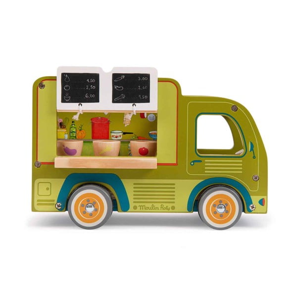 Mașinuță din lemn La Grande Famille Food Truck  – Moulin Roty-image-4