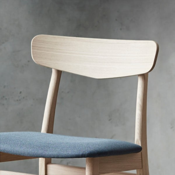 Scaun de dining albastru/în culoare naturală din lemn de stejar Mosbøl – Hammel Furniture-image-3