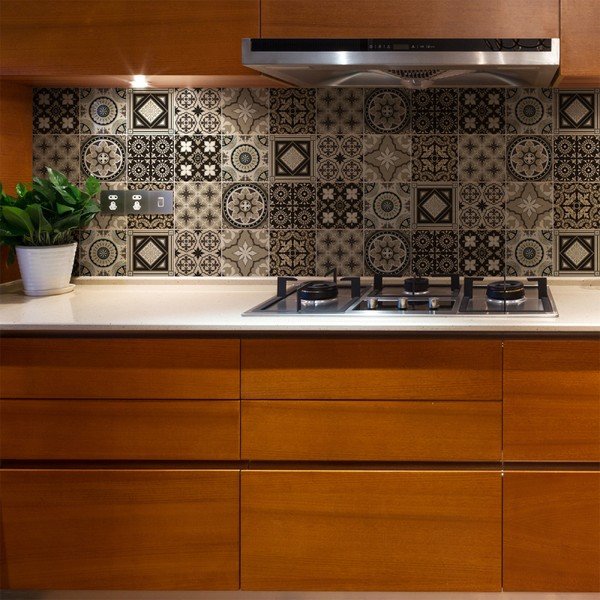 Set 9 autocolante de perete Ambiance Tiles Azulejos Pompei, 20 x 20 cm-image-3