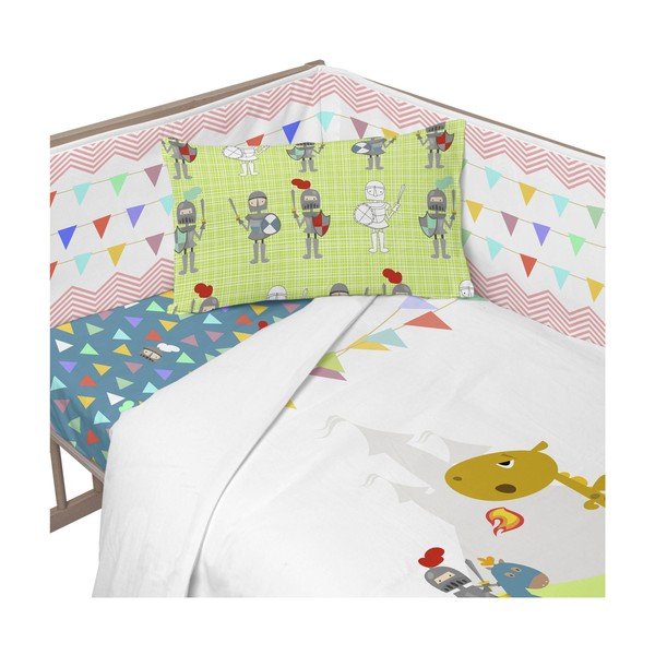 Protecție pentru pătuț din bumbac Mr. Fox Knight, 210 x 40 cm-image-2