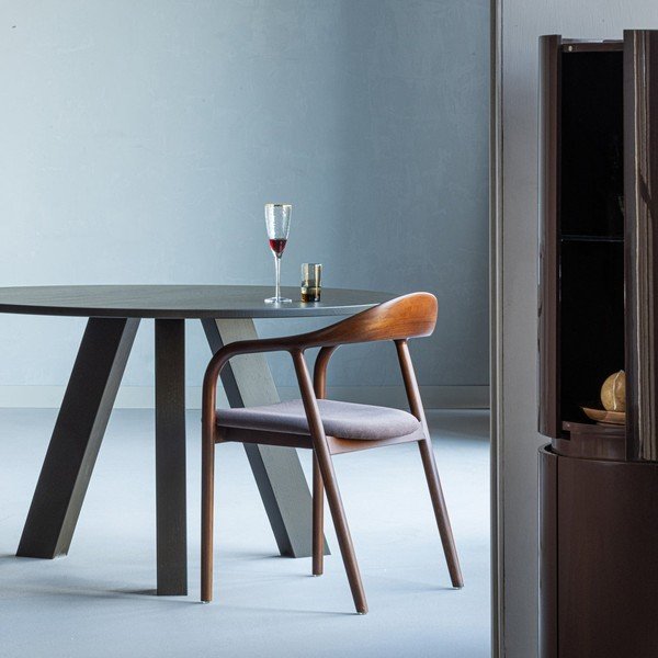 Scaun de dining maro cu cotiere din lemn de fag Bran – WOOOD-image-1