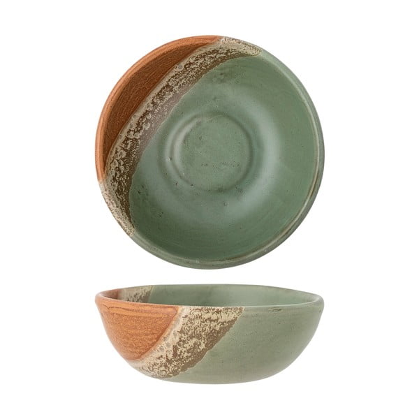 Bol mic verde/portocaliu din gresie 572 ml Paula – Bloomingville-image-2