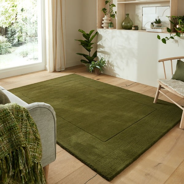 Covor verde din lână 200x290 cm – Flair Rugs-image-1