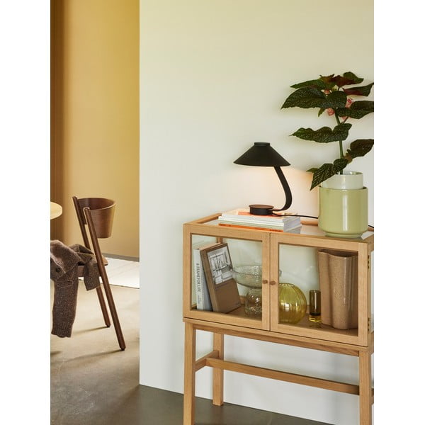 Vitrină în culoare naturală cu aspect de lemn de stejar 80x88x42 cm Poetic – Hübsch-image-3