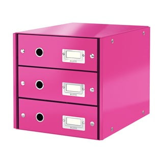 Organizator pentru documente din carton roz Click&Store - Leitz