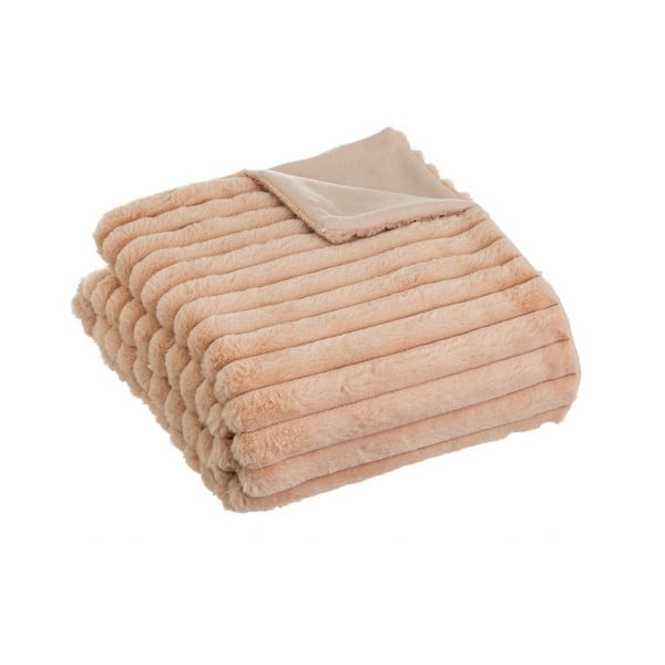 Pătură maro deschis din micropluș-cocolino 130x160 cm Fur Velvet – Casa Selección