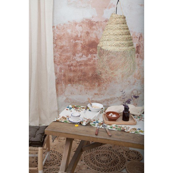 Napron din amestec de in Tierra Bella Amazonia, 45 x 140 cm, bej-image-1