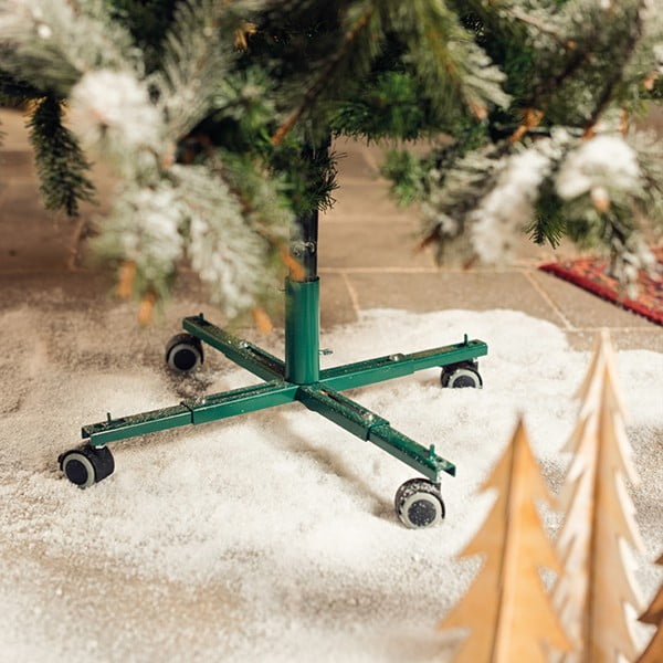 Suport brad de Crăciun pe roți Tree Nest Movable, verde-image-1