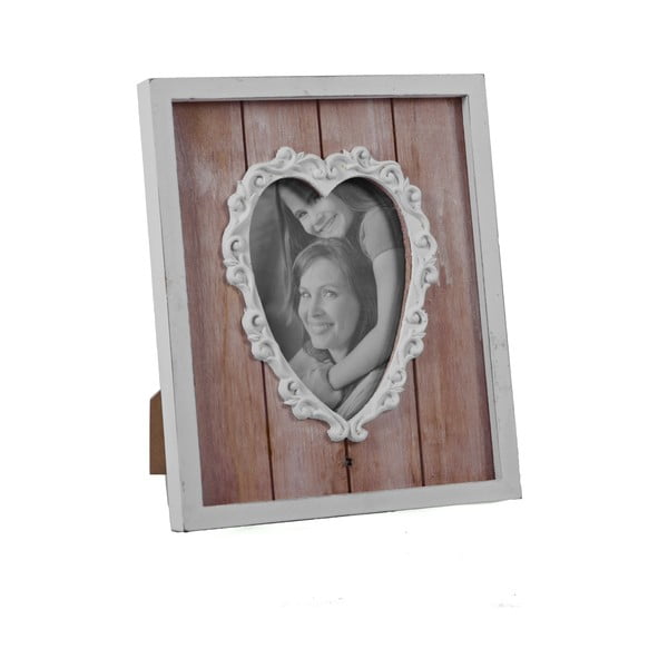 Ramă foto din lemn în formă de inimă Ego Dekor, 24 x 29,5 cm