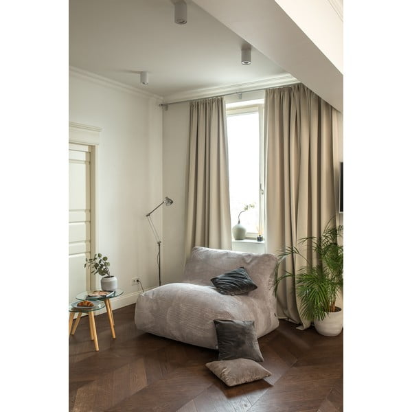 Fotoliu bean bag verde mentă cu tapițerie din catifea reiată Sofa Tube – SLOWDOWN-image-1