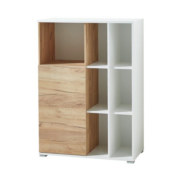 Bibliotecă albă cu aspect de stejar 85x120 cm Lioni - Germania-image-2