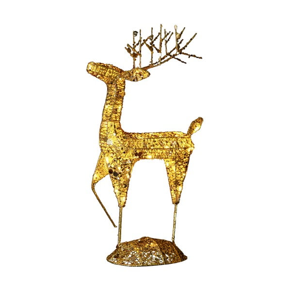 Decorațiune luminoasă cu LED Best Season Golden Deer, înălțime 68 cm