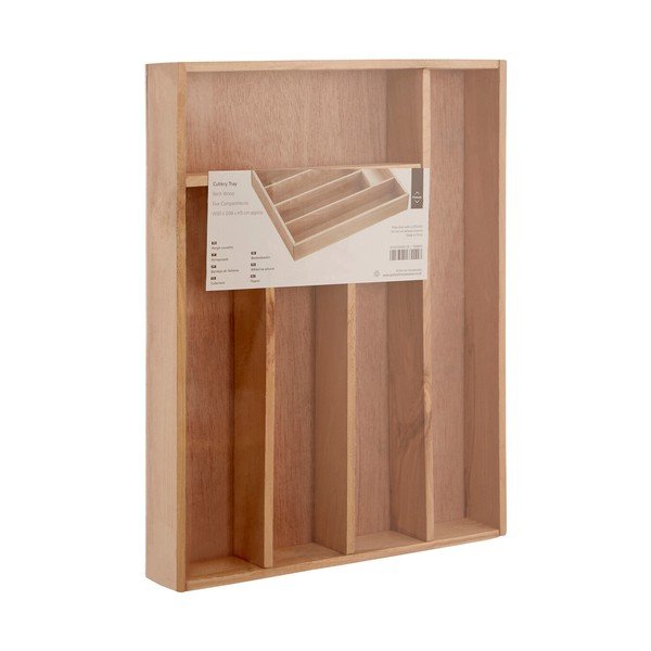 Organizator de tacâmuri în culoare naturală din lemn 30 x 38 cm – Premier Housewares-image-4