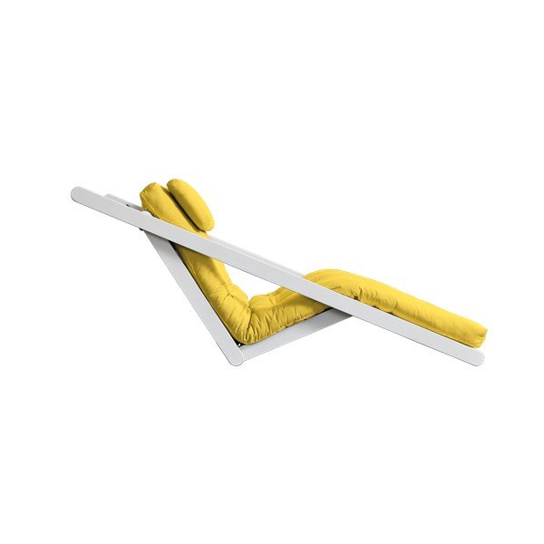 Șezlong extensibil Karup Figo White/Amarillo-image-2