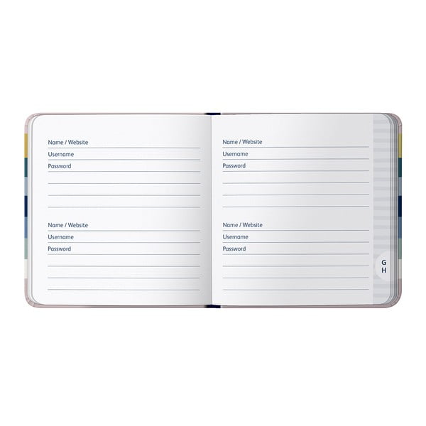 Agendă pentru parole 96 pag. Stripe – Busy B-image-3