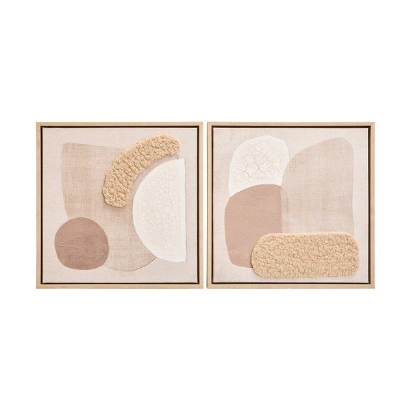 Tablouri cu ramă/pe pânză 2 buc. 3D 40x40 cm Astratto – Premier Housewares