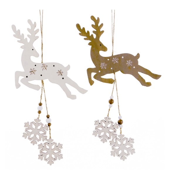 Set 2 ornamente de Crăciun Ixia Deer