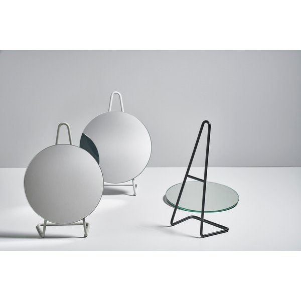 Oglindă cosmetică pentru masă Zone A-Mirror Soft Grey, ø 31 cm, gri-image-4