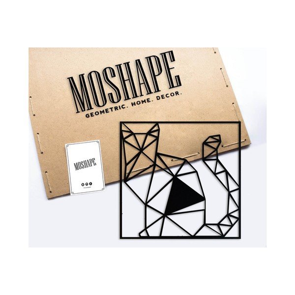 Decorațiune metalică de perete Cat, negru-image-1