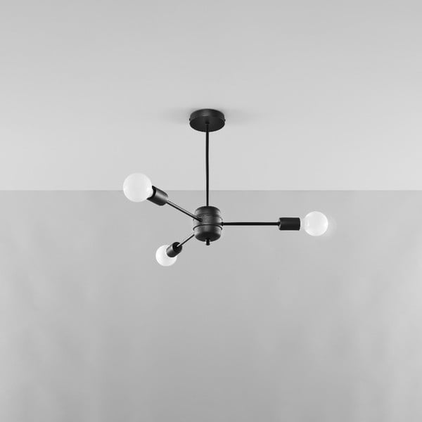 Plafonieră neagră 61x61 cm Benedett – Sollux-image-1