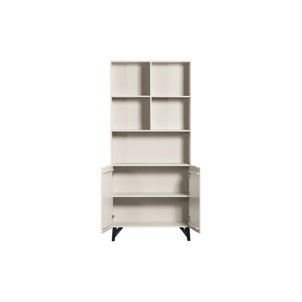 Bibliotecă crem din lemn de pin 90x200 cm Miller – WOOOD-image-2