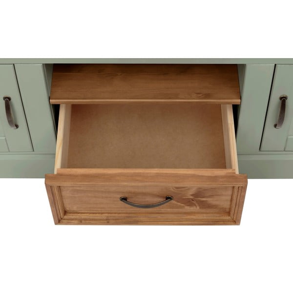 Comodă TV verde-deschis din lemn de pin 160x50 cm Selma – Støraa-image-4