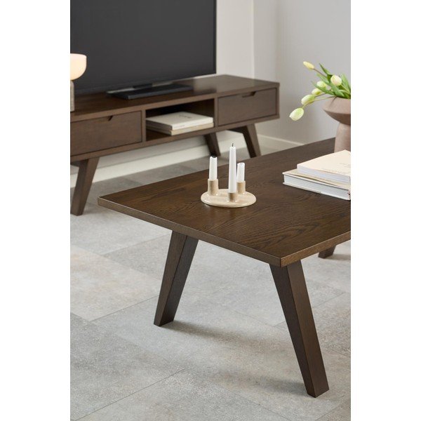 Măsuță de cafea maro cu aspect de lemn de stejar 70x130 cm A-Line – Actona-image-2