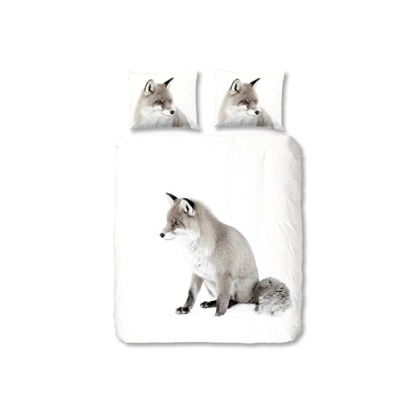 Lenjerie de pat din bumbac Muller Textiels White Fox, 200 x 200 cm