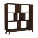 Bibliotecă în culoare naturală cu aspect de lemn de nuc 122x126 cm Cassie - Støraa