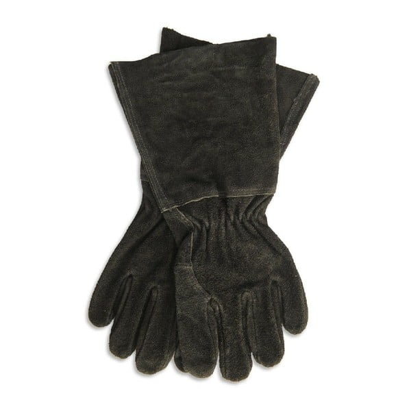 Mănuși de protecție din piele Garden Trading Gaunlet Black, lungime 38,5 cm