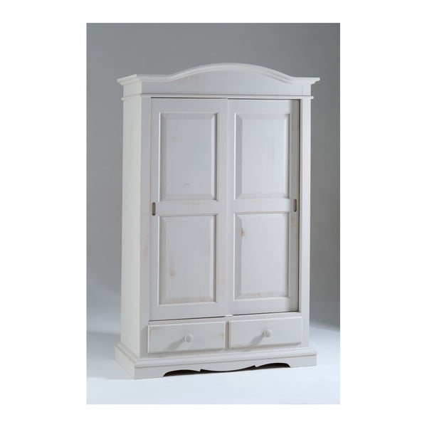 Șifonier din lemn cu uși glisante Castagnetti Estelle, alb 