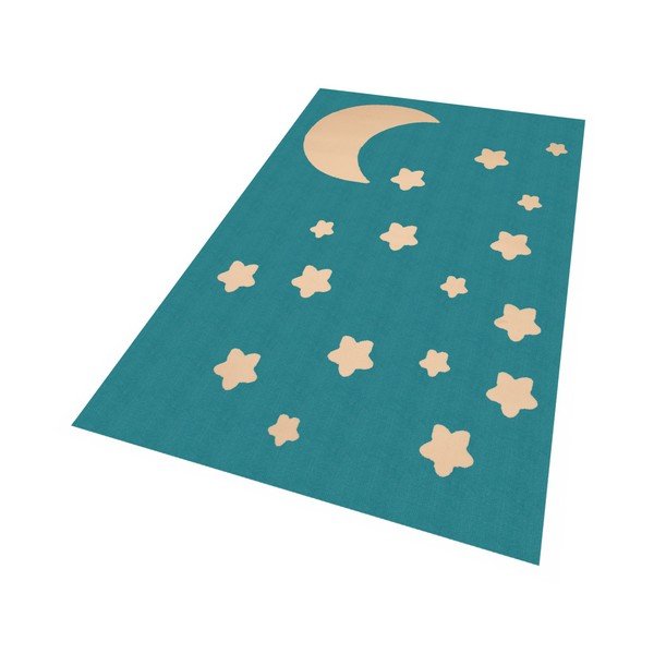 Covor Zala Living Moon, 140 x 200 cm, albastru deschis-alb-image-1