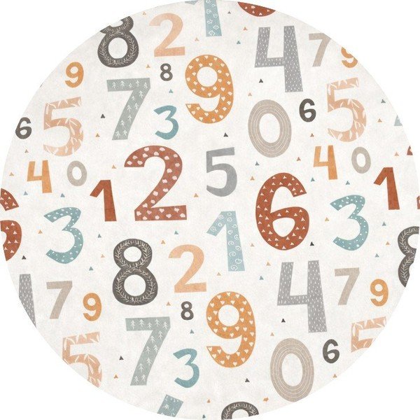 Covor de joacă pentru copii lavabil ø120 cm Happy Numbers – Mila Home