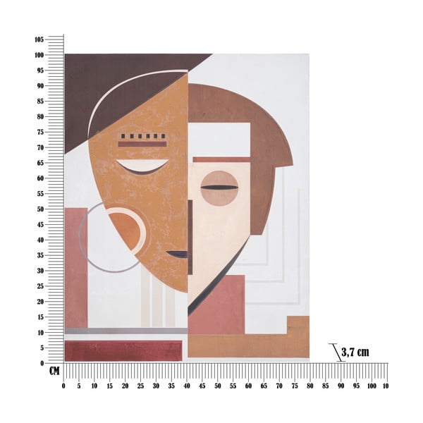 Tablou pictat manual 80x100 cm Ethnic Face - Mauro Ferretti-image-4