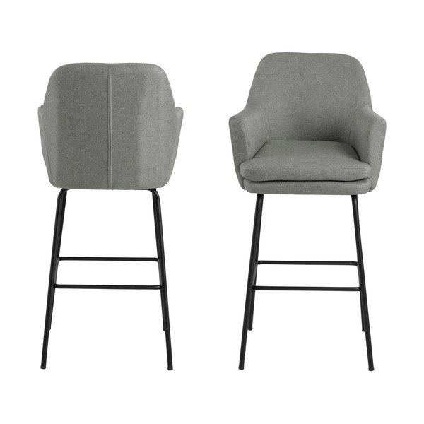 Scaun de bar Actona Chisa, gri-image-4